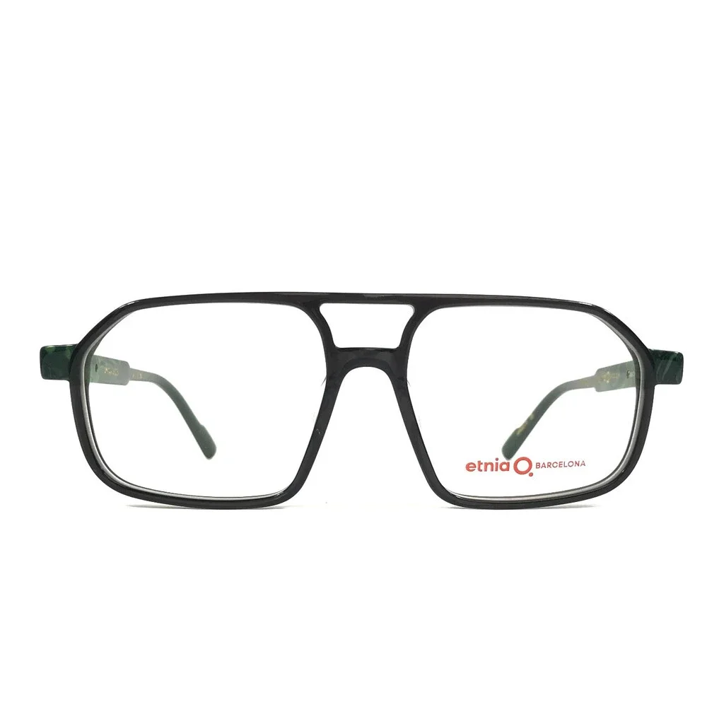 Etnia Barcelona Eyeglasses Frames SYKO BKGR Black Green Full Rim 54-16-138